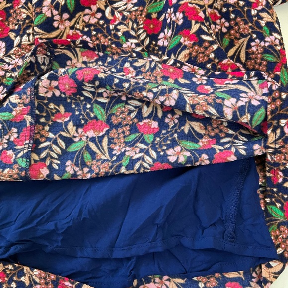 Draper James Navy Floral Tie-Neck Short Sleeve Blouse Size S - Picture 7 of 12